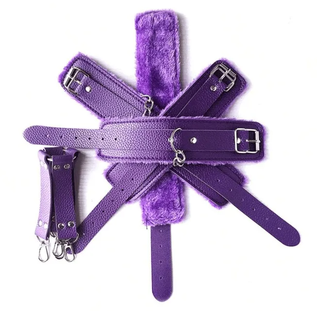 Kit Sado BDSM 10 Peças Roxo - detalhe